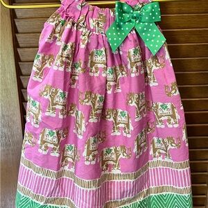 Bonnie Jean Pink and Green Twirly Skirt